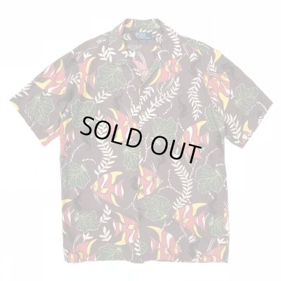 画像1: RALPH LAUREN 魚柄 RAYON HAWAIIAN SHIRT