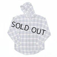 90s CHECK FLANNEL HOODIE SHIRT
