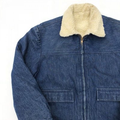 画像3: 70s UNKNOW DENIM BOA JACKET