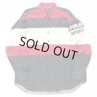 90s POLO SPORT 袖ロゴ L/S SHIRT