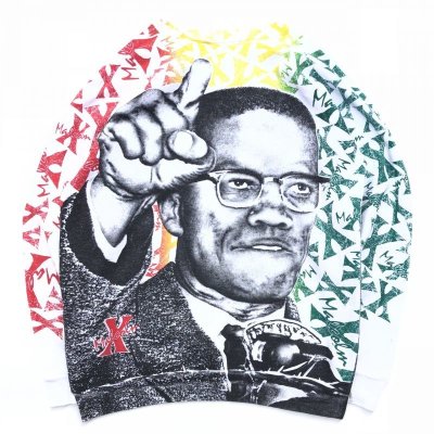 画像2: 90s USA製　MALCOLM X OVER PRINT SWEAT 