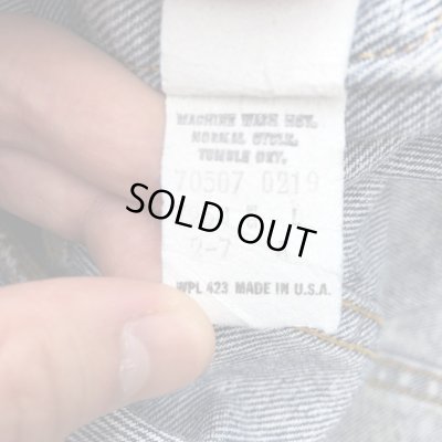 画像7: 80s USA製 LEVI'S 70507-0219 CHEMICAL WASH DENIM JACKET
