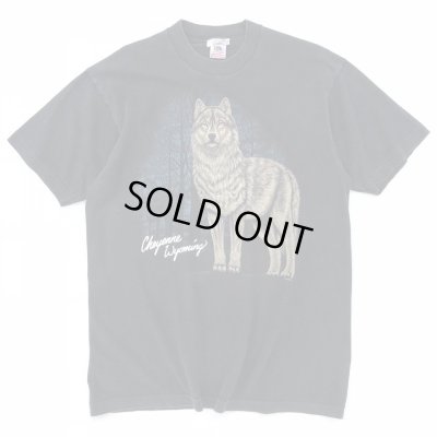 画像1: 90s USA製 WOLF TEE SHIRT