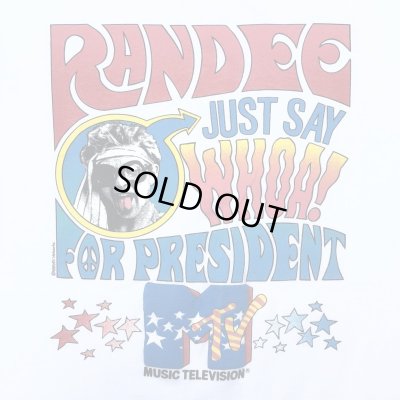 画像2: DEADSTOCK 80s USA製 MTV RANDEE JUST SAY WHOA! FOR PRESIDENT TEE SHIRT