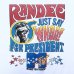 画像2: DEADSTOCK 80s USA製 MTV RANDEE JUST SAY WHOA! FOR PRESIDENT TEE SHIRT (2)