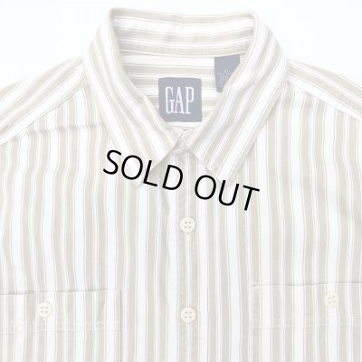 画像3: 90s OLD GAP STRIPE WORK L/S SHIRT