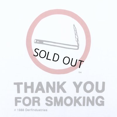 画像3: 80s USA製 THANK YOU FOR SMOKING TEE SHIRT