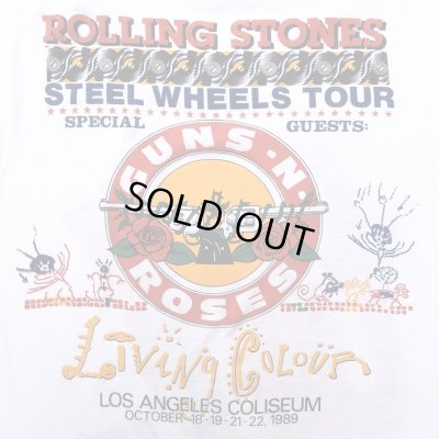 画像5: 80s USA製 THE ROLLING STONES GUN'S N ROSES BAND TEE SHIRT