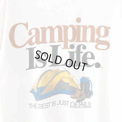 画像2: 90s USA製 CAMPING IS LIFE TEE SHIRT