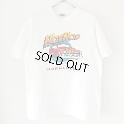 画像1: 90s HOT ROD CAR PRINT TEE SHIRT