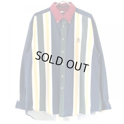 画像1: 90s TOMMY HILFIGER MULCH STRIPE L/S SHIRT