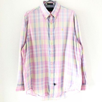 画像1: 90s POLO COUNTRY MADRAS GAZE L/S SHIRT