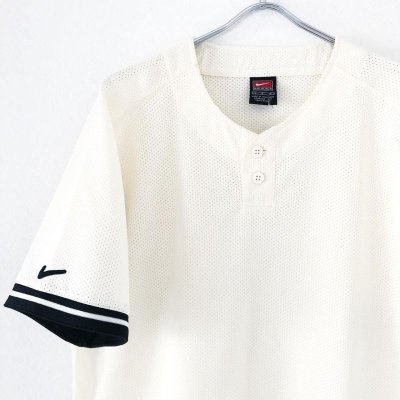 画像2: 90s NIKE HENLYNECK MESH SHIRT