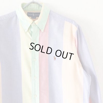 画像2: 90s RALPH LAUREN PASTEL COLOR STRIPE L/S SHIRT