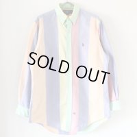 90s RALPH LAUREN PASTEL COLOR STRIPE L/S SHIRT