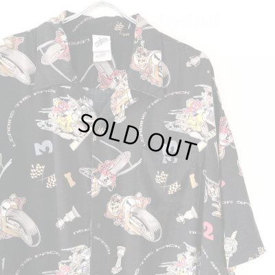 画像2: 2000s LOONEY TUNES RAYON 総柄 S/S SHIRT