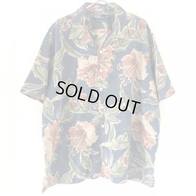 画像1: 90s RALPH LAUREN VINTAGE CAMP LINEN HAWAIIAN SHIRT