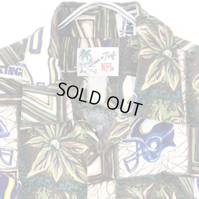 画像3: 90s MINNESOTA VIKINGS HAWAIIAN  S/S SHIRT