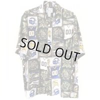 90s MINNESOTA VIKINGS HAWAIIAN  S/S SHIRT