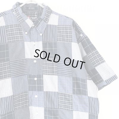 画像2: 90s CHAPS RALPH LAUREN PATCHWORK S/S SHIRT