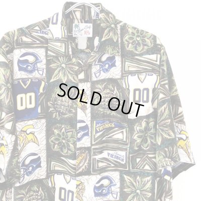 画像2: 90s MINNESOTA VIKINGS HAWAIIAN  S/S SHIRT
