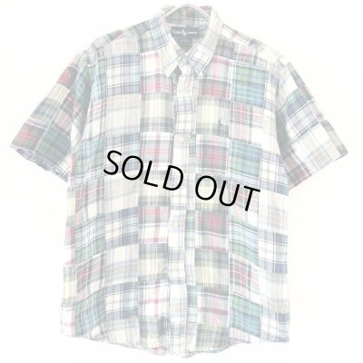 画像1: 90s RALPH LAUREN PATCHWORK S/S SHIRT