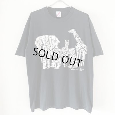 画像1: 90s USA製 ANIMAL ART TEE SHIRT