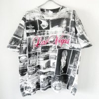 90s USA製　LAS VEGAS ALL OVER PRINT TEE SHIRT  