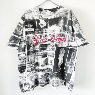 画像1: 90s USA製　LAS VEGAS ALL OVER PRINT TEE SHIRT  