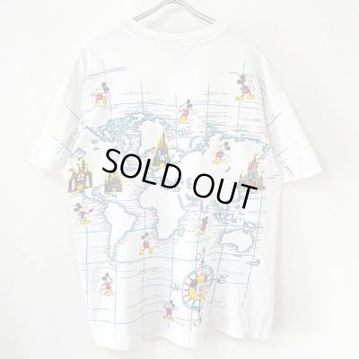 画像2: 90s USA製 MICKEY MOUSE DISNEYLAND WORLD MAP TEE SHIRT