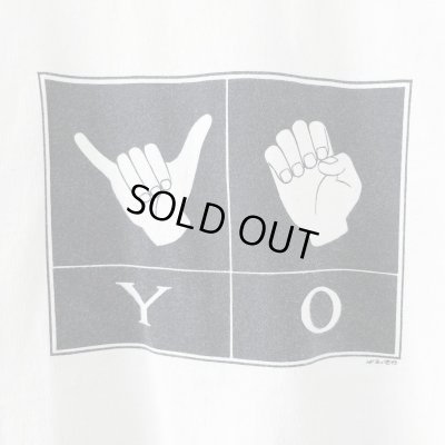 画像2: 90s USA製 YO HAND SIGN TEE SHIRT