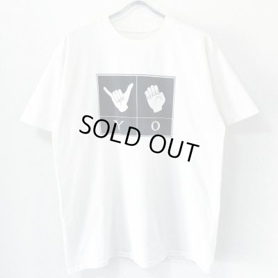 画像1: 90s USA製 YO HAND SIGN TEE SHIRT