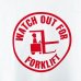 画像2: 90s USA製 WATCH OUT FOR FORKLIFT 標識ART TEE SHIRT (2)