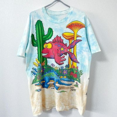 画像1: 90s USA製 JOEY MARS ALL OVER PRINT TEE SHIRT