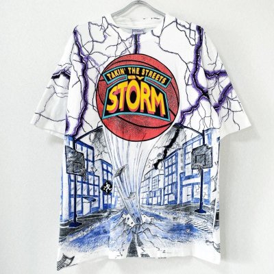 画像1: 90s USA製 TALKIN' THE STREETS by STORM ALL OVER PRINT TEE SHIRT