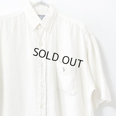 画像2: 90s RALPH LAUREN　LINEN BUTTON DOWN  SHIRT