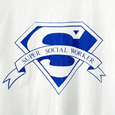 画像2: 90s USA製 SUPER SOCIAL WORKER SUPERMAN PARODY TEE SHIRT