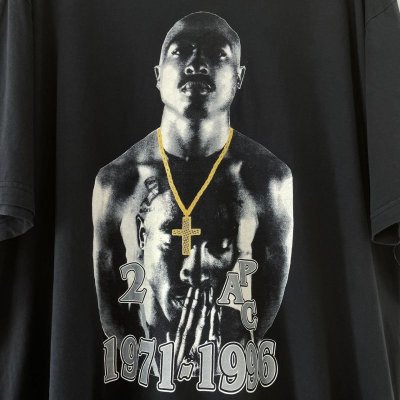 画像2: 00s 2pac RAP TEE SHIRT