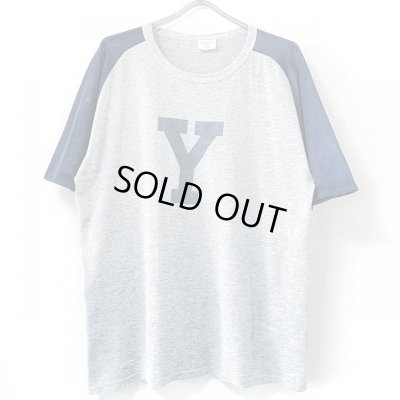 画像1: 90s USA製 YALE? 袖MESH TEE SHIRT