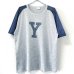 画像1: 90s USA製 YALE? 袖MESH TEE SHIRT (1)