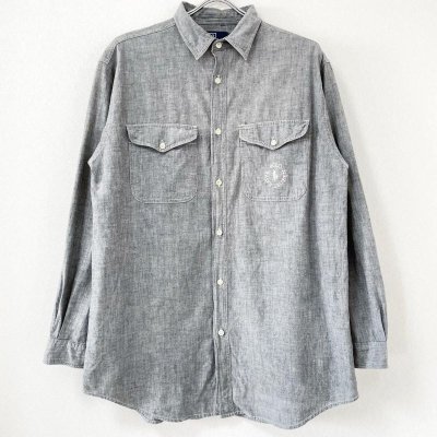 画像1: 90s RALPH LAUREN "BLACK" CHAMBRAY L/S SHIRT