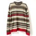 画像1: 90s OLD STUSSY BORDER KNIT (1)