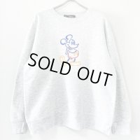 90s USA製　MICKEY MOUSE EMBROIDERY SWEAT