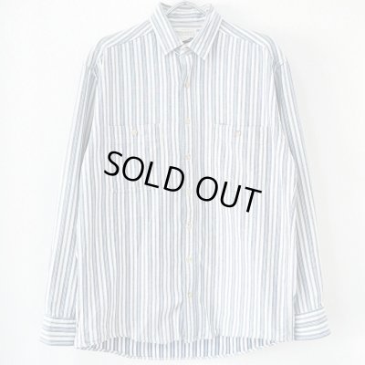 画像1: 90s USA製 BANANA REPUBLIC STRIPE L/S SHIRT