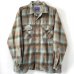 画像1: 90s~00s PENDLETON OPEN COLLAR BOARD SHIRT "OMBRE" (1)