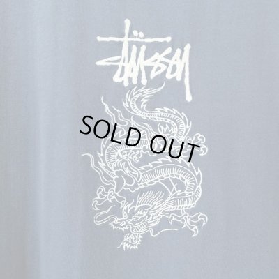 画像2: 90s CHINA製 BOOTLEG OLD STUSSY 初代DRAGON EMBROIDERY TEE SHIRT