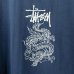 画像2: 90s CHINA製 BOOTLEG OLD STUSSY 初代DRAGON EMBROIDERY TEE SHIRT (2)