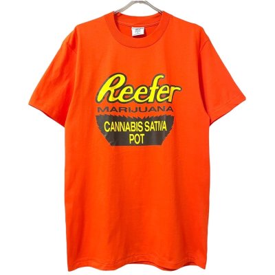 画像1: 90s USA製 DEADSTOCK REESE'S MARIJUANA PARODY "REEFER" TEE SHIRT