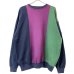 画像1: 90s IZOD CRAZY PATTERN MULCH COLOR SWEAT (1)