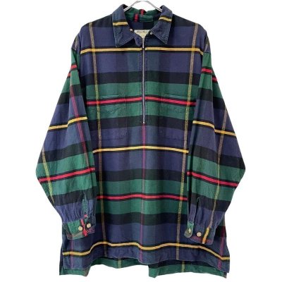 画像1: 90s EDDIE BAUER HALF-ZIP SHIRT